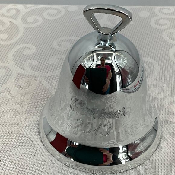 Reed & Barton 2013 Silver-Plated Christmas Bell Ornament - Picture 2 of 5